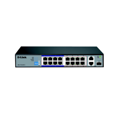 16-Port Gigabit PoE Switch for Reliable Networking (DGS-F1016P)
