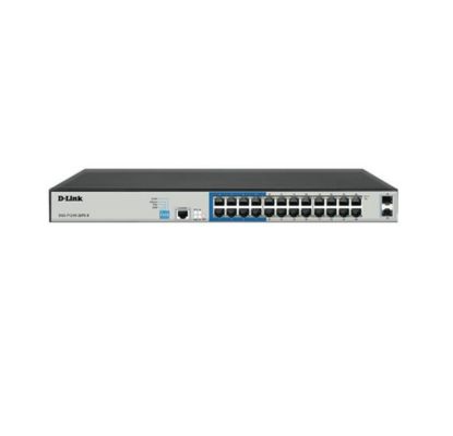 26-Port Gigabit Smart PoE Switch with 2 SFP Uplink Ports (DGS-F1210-26PS-E)